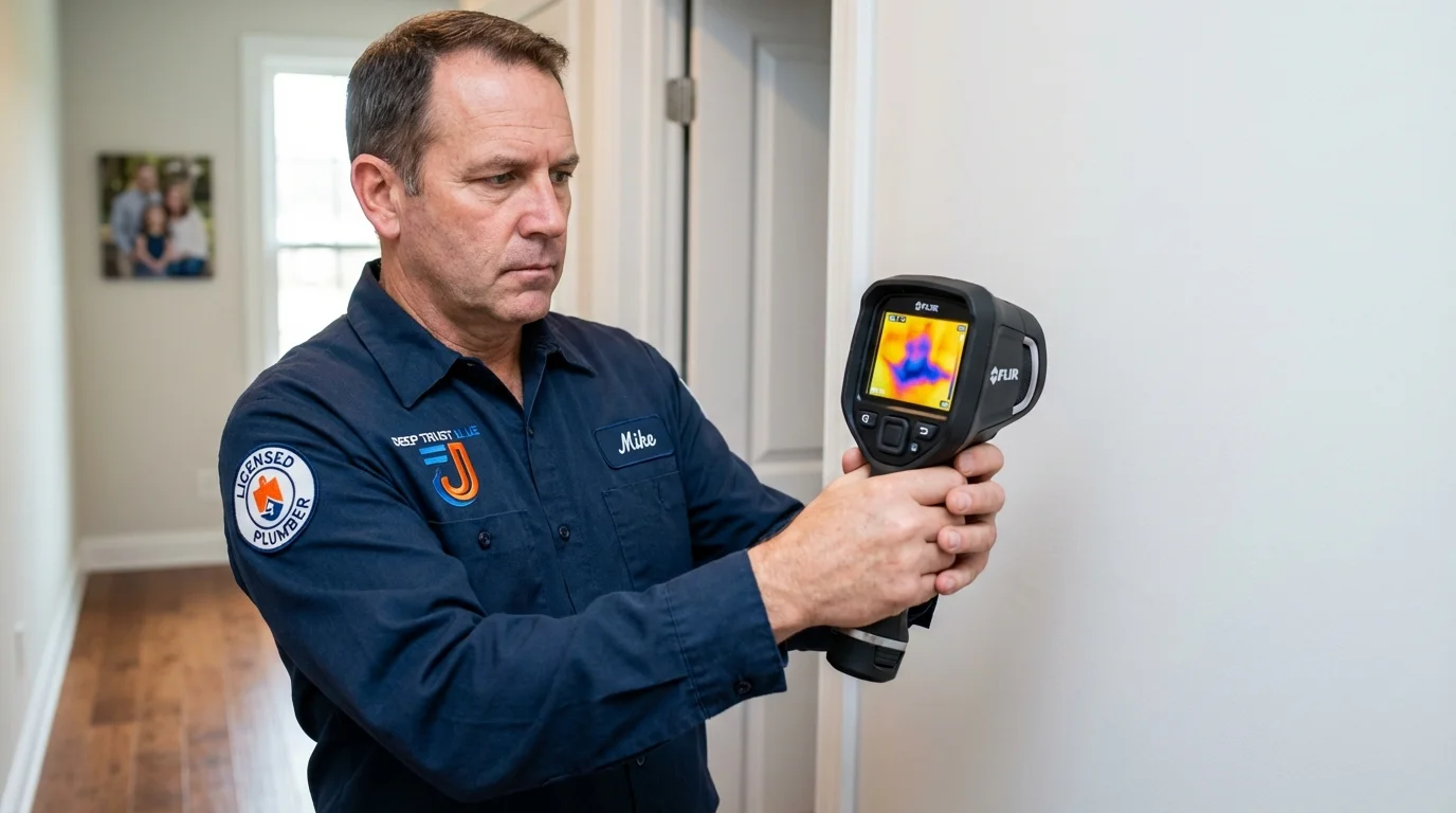Thermal imaging leak detection by Johns Plumbing LLC in New Eagle